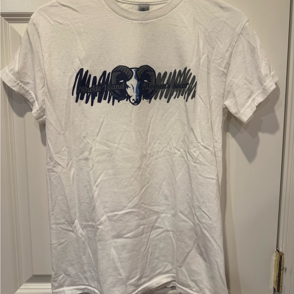 University of Rhode Island women’s soccer, white T-shirt, size small